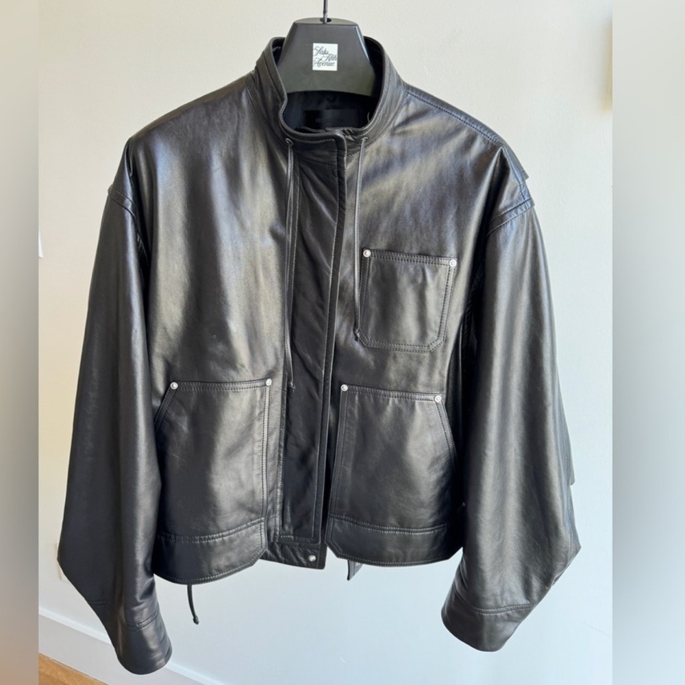 HELMUT LANG
Leather Bomber Jacket Brand New